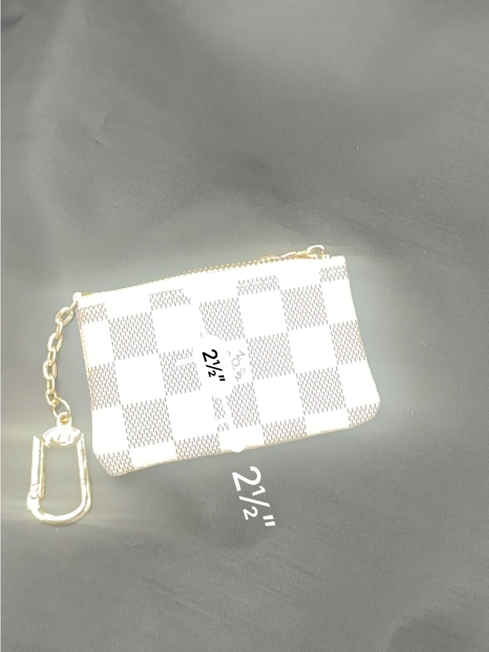 Inspooo Damier Azur Zip Wallet in White/Blue - Picture 7 of 7